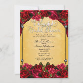 Rode Rozen Gele & Gouden Bruidsmeisjespicknick Kaart (Voorkant)