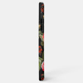 RODE ROZEN, GELE VLINDERS Zwart Bloemen Case-Mate iPhone Case (Achterkant/links)