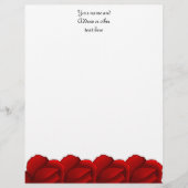  rode rozen gepersonaliseerd gepersonaliseerd briefhoofd (Voorkant)