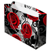  Rode Rozen Gift Bag Groot Cadeauzakje (Achterkant Gekanteld)