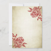 rode rozen glitterkleding Quinceañera Kaart (Achterkant)