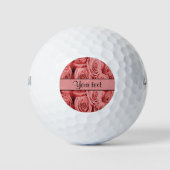 Rode rozen golfballen (Voorkant)
