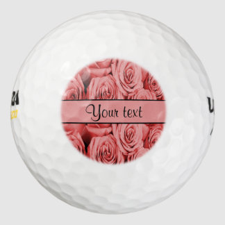 Rode rozen golfballen