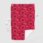 Rode rozen golfhanddoek (Insitu)