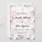 Rode Rozen Gothic Wedding Invitation Kaart (Voorkant)