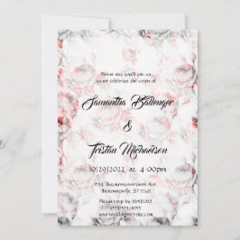 Rode Rozen Gothic Wedding Invitation Kaart