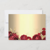 Rode Rozen Goud RSVP Kaartje (Achterkant)