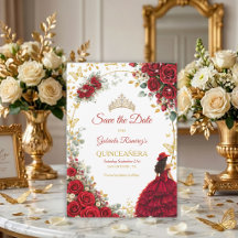 Rode Rozen Gouden Vlinders Quinceañera