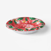 Rode Rozen Groene Bladeren Papieren Kommen (Gebogen)