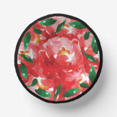 Rode Rozen Groene Bloemen Papieren Kommen (Voorkant)