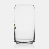 Rode rozen & groene Holly kerstboom Blikvorm Glas (Links)