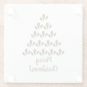 Rode rozen & groene Holly kerstboom Glazen Onderzetter (Achterkant)