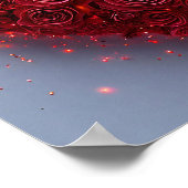 Rode rozen hart poster (Hoek)