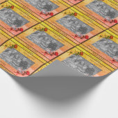 Rode rozen hart uw foto gepersonaliseerd cadeaupapier (Hoek)