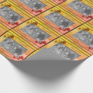 Rode rozen hart uw foto gepersonaliseerd cadeaupapier