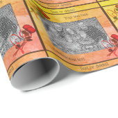 Rode rozen hart uw foto gepersonaliseerd cadeaupapier (Rol Hoek)