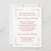 Rode rozen, harten 40ste Jubileum voor bruiloft Kaart (Achterkant)