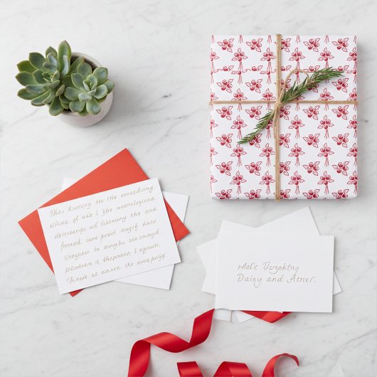 Rode Rozen Heerlijk Elegant Bloemenpatroon Inpakpapier Vel