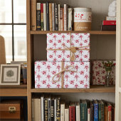 Rode Rozen Heerlijk Elegant Bloemenpatroon Inpakpapier Vel