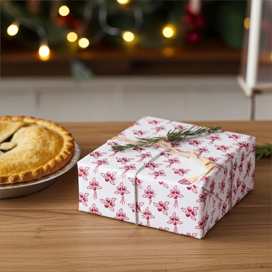 Rode Rozen Heerlijk Elegant Bloemenpatroon Inpakpapier Vel