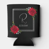 Rode Rozen Huwelijk Blikjeskoeler (Achterkant)
