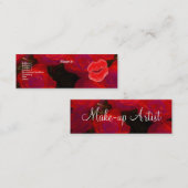 Rode rozen II-profielkaart voor "make-up artiest" Mini Visitekaartje (Voorkant / Achterkant)
