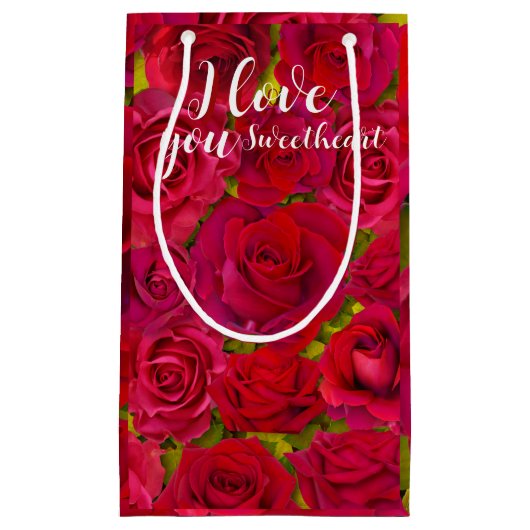 Rode Rozen Ik hou van jou Naam Klein Cadeauzakje (Voorkant)