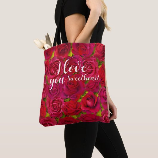 Rode Rozen Ik Hou van Jou Naam Tote Bag (Dichtbij)