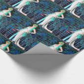 RODE ROZEN IN DE NACHT ART DECO BEAUTY MODE CADEAUPAPIER (Hoek)