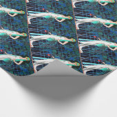 RODE ROZEN IN DE NACHT ART DECO BEAUTY MODE CADEAUPAPIER (Hoek)