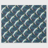 RODE ROZEN IN DE NACHT ART DECO BEAUTY MODE CADEAUPAPIER (Vlak)