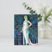 RODE ROZEN IN DE NACHT BRIEFKAART (Staand voorkant)