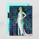 RODE ROZEN IN DE NACHT BRIEFKAART (Voorkant / Achterkant)