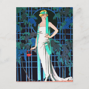 RODE ROZEN IN DE NACHT BRIEFKAART