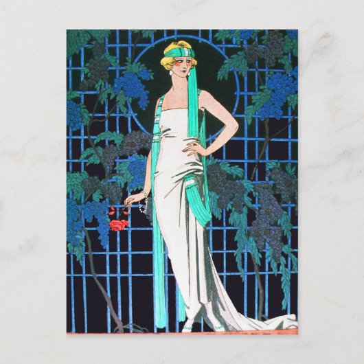 RODE ROZEN IN DE NACHT BRIEFKAART (Voorkant)