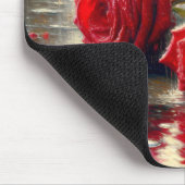 Rode rozen in de regen muismat (Hoek)