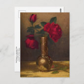 Rode rozen in een Japanse vaas, Martin Johnson Hea Briefkaart (Voorkant / Achterkant)