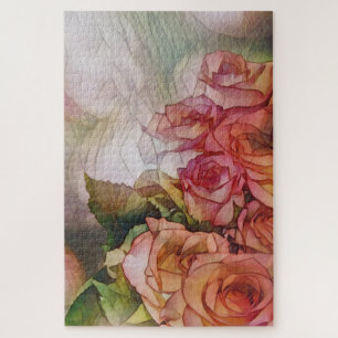 Rode rozen in ontappend zonlicht legpuzzel