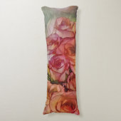 Rode rozen in ontappend zonlicht lichaamskussen (Voorkant Verticaal)
