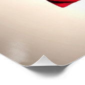 Rode rozen in vase Art Deco Abstracte kunst Perfect Poster (Hoek)