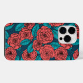 Rode rozen iPhone hoesje (Achterkant horizontaal)