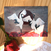 Rode rozen, japans dansen tancho kranen, bruiloft