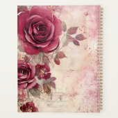Rode Rozen Junk Journal Style Illustratie Classic Planner (Achterkant)