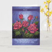 Rode rozen kaart (Gele Bloem)