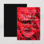 Rode rozen kaart (Voorkant / Achterkant)