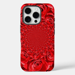 Rode Rozen Kaleidoscoop   Gelukkige Valentijnsdag  iPhone 16 Pro Hoesje