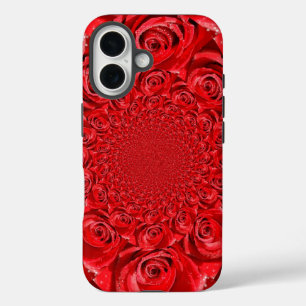 Rode Rozen Kaleidoscoop   Gelukkige Valentijnsdag  iPhone 16 Hoesje