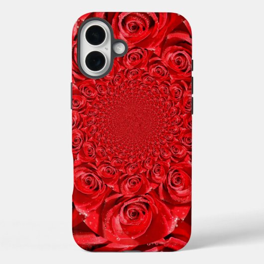 Rode Rozen Kaleidoscoop: Gelukkige Valentijnsdag K Case-Mate iPhone Case (Achterkant)
