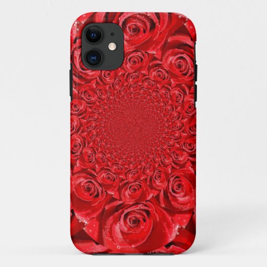 Rode Rozen Kaleidoscoop: Gelukkige Valentijnsdag K Case-Mate iPhone Case (Achterkant)