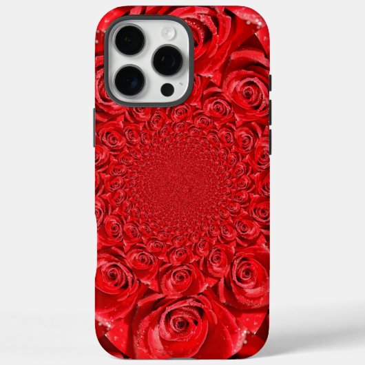 Rode Rozen Kaleidoscoop: Gelukkige Valentijnsdag K Case-Mate iPhone Case (Achterkant)